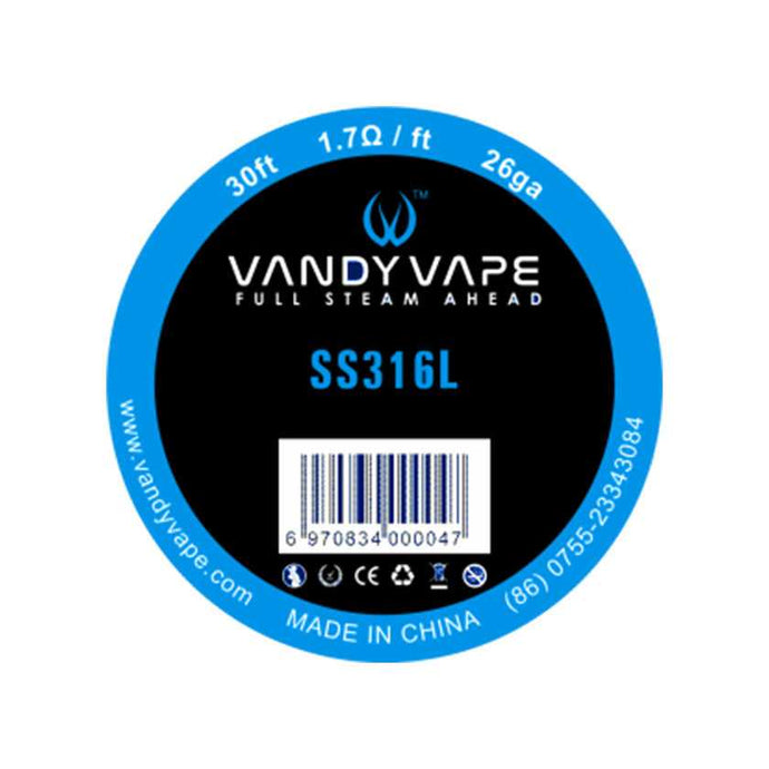 30ft Vandy vape SS316L Wire-28ga-FrenzyFog-Beirut-Lebanon
