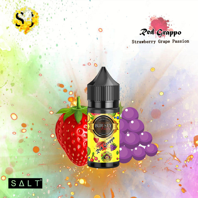 Bursty Red Grappo Saltnic eliquid | Strawberry Grape Passion-30ml Saltnic-FrenzyFog-Beirut-Lebanon