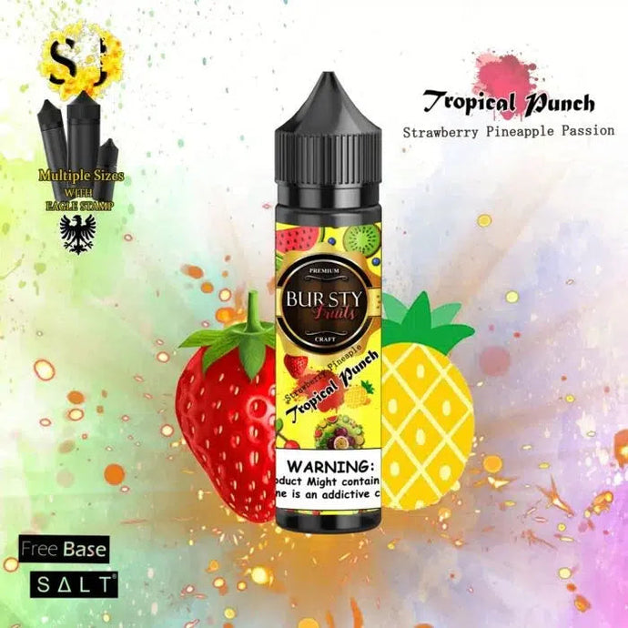 Bursty Tropical Punch Freebase eliquid | Tropical Flavor-60ml (Short fill 50ml)-FrenzyFog-Beirut-Lebanon