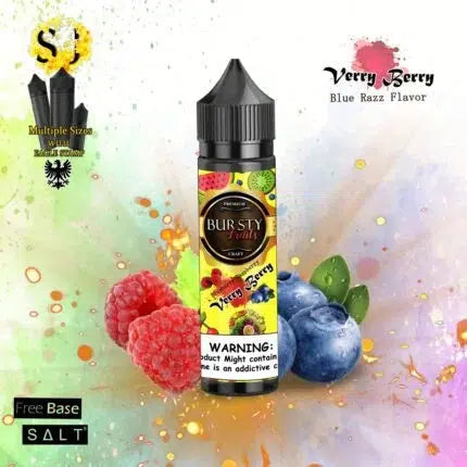 Bursty Verry Berry Freebase eliquid | Blue Razz-60ml (Short fill 50ml)-FrenzyFog-Beirut-Lebanon