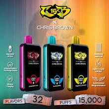 Load image into Gallery viewer, Chris Brown 15000 Puff 5% Disposable Vape-Blue Razz-FrenzyFog-Beirut-Lebanon