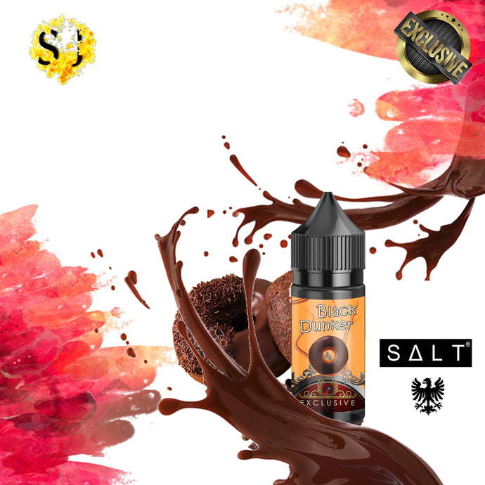 Exclusive Black Dunker Saltnic eliquid | Chocolate Donuts-30ml Saltnic-FrenzyFog-Beirut-Lebanon