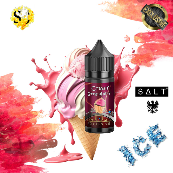 Exclusive Strawberry Cream Saltnic eliquid | Strawberry Cream-30ml Saltnic-FrenzyFog-Beirut-Lebanon