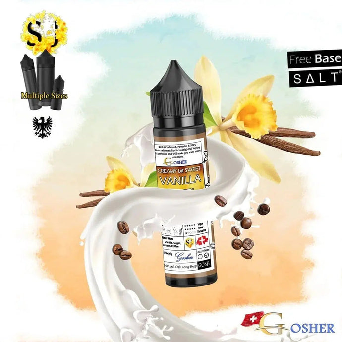Gosh Vanilla Late Freebase eliquid | Vanilla Coffee-60ml (Short fill 50ml)-FrenzyFog-Beirut-Lebanon