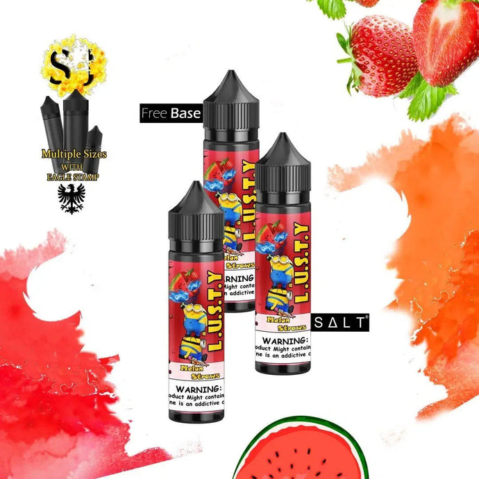 Lusty Melon Straws Freebase eliquid | Strawberry Watermelon-60ml (Short fill 50ml)-FrenzyFog-Beirut-Lebanon