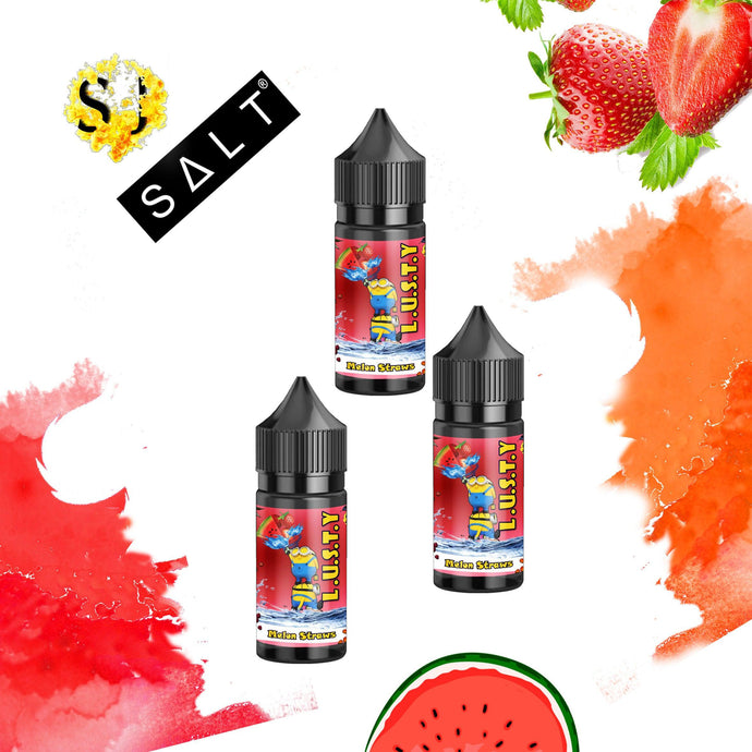 Lusty Melon Straws Saltnic eliquid | Strawberry Watermelon-30ml Saltnic-FrenzyFog-Beirut-Lebanon