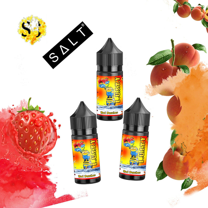 Lusty Red Peaches Saltnic eliquid | Strawberry Peach-30ml Saltnic-FrenzyFog-Beirut-Lebanon