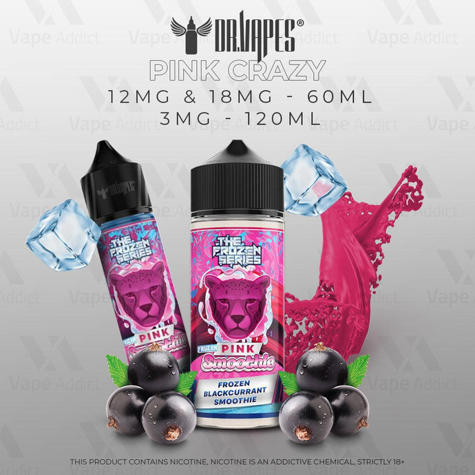 Pink Frozen Smoothie 3mg | Blackcurrant Smoothie | FREEBASE | 120ml-120ml-FrenzyFog-Beirut-Lebanon