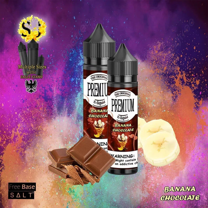 Premium Banana Chocolate Freebase eliquid-60ml (Short fill 50ml)-FrenzyFog-Beirut-Lebanon