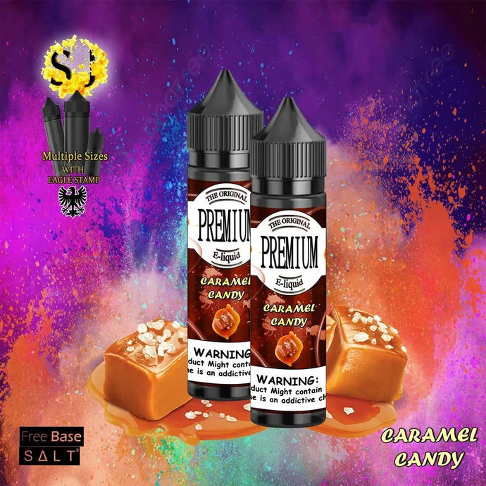 Premium Caramel Candy Freebase eliquid-60ml (Short fill 50ml)-FrenzyFog-Beirut-Lebanon