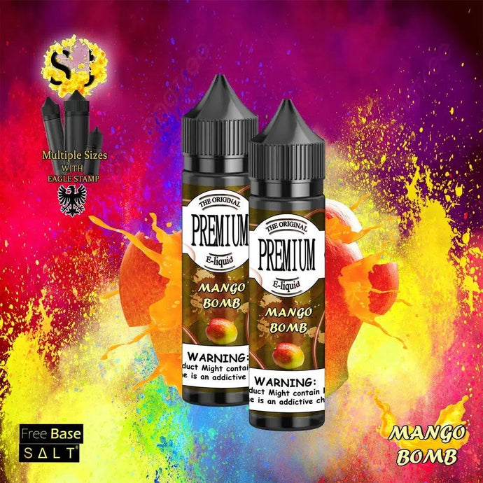 Premium Mango Bomb Freebase eliquid-60ml (Short fill 50ml)-FrenzyFog-Beirut-Lebanon
