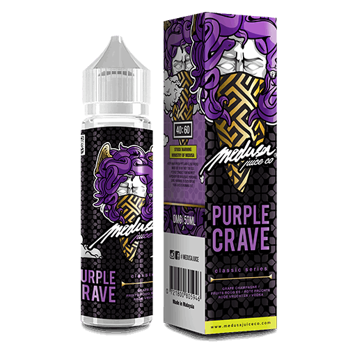 Purple Crave Medusa 3mg | Grape Champagne | FREEBASE | 60ml-60ml-FrenzyFog-Beirut-Lebanon