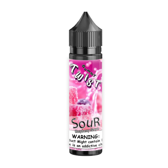Sour Raspberry Grape Gummies E-Liquid 60ml | Twist Gummy Series-0mg-FrenzyFog-Beirut-Lebanon