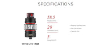 Load image into Gallery viewer, SMOK TFV16 Lite Tank Atomizer 5ml (preorder)